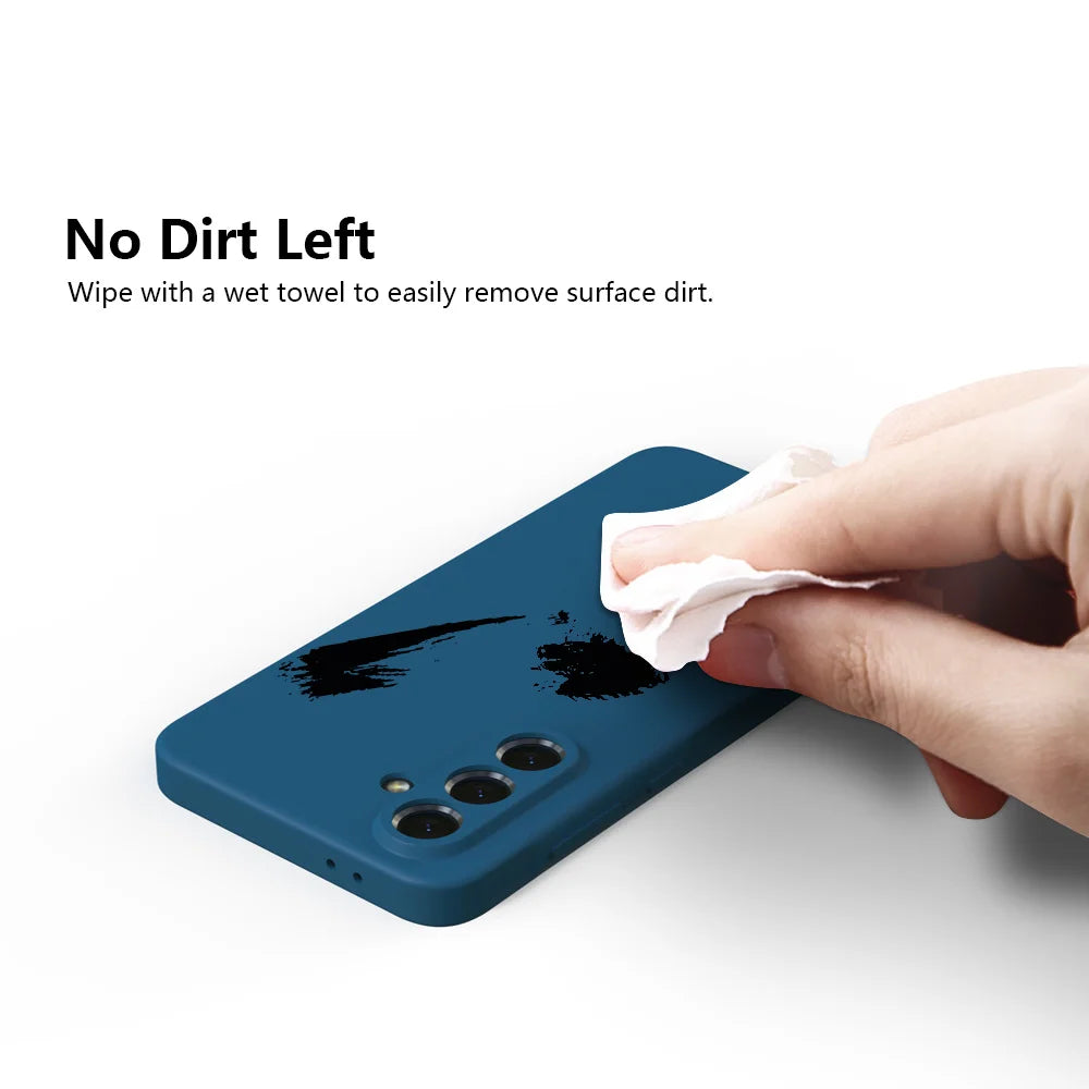 For Samsung Galaxy A56 A36 A16 A55 Case Soft Liquid Silicone A35 A15 A54 A34 S25 S24 S23 Ultra Thin Shockproof Phone Back Cover
