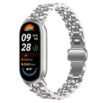 Metal Strap For Xiaomi Band 10 9 8 Belt Smartwatch Stainless Steel Mi Band 9 Bracelet Wristband Miband 11 Watchband Accessories
