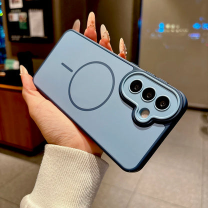Luxury Matte PC Case For Samsung Galaxy A57 A37 A17 A18 A56 A36 A26 A16 5G 4G S26 S25 S24 S23 Plus A 57 For Magsafe Charge Cover