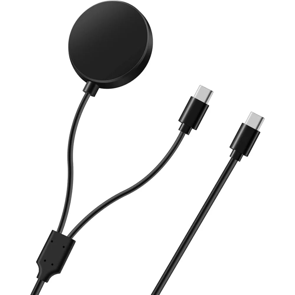 USB 2-in-1 Replacement Charger for Samsung Galaxy Watch Ultra/8/7/6/6 Classic/5 Pro USB-C Smartwatch and Phone Charger