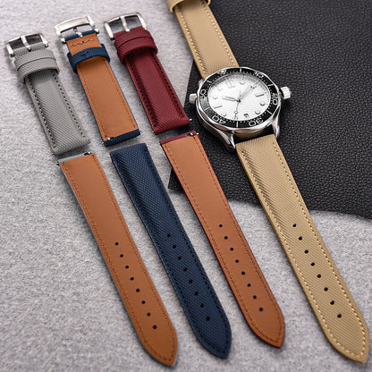 NATOBELT Sailcloth Watch Strap 18mm 19mm 20mm 22mm PVC Watch Strap Nylon Watchband Quick Release Sport Wristband Accessories