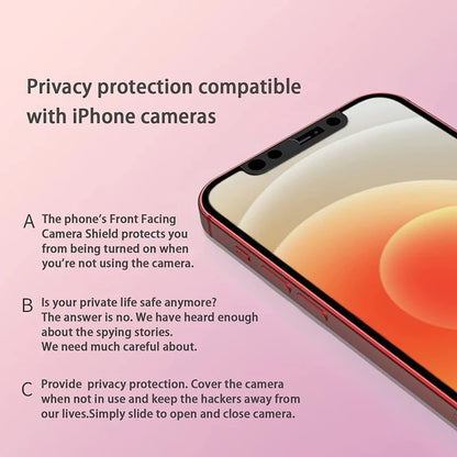 Utral Thin WebCam Cover Privacy Front Phone Lens Cover For iPhone XR 11 12 13 14 15 16 17 Pro Max Camera Slider Protector Case