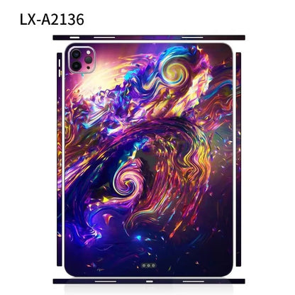 For iPad Pro 2022 2021 12.9 11 Cases Films Back Film Covers Cartoon Decal Skin Protector Sticker for iPad Mini6