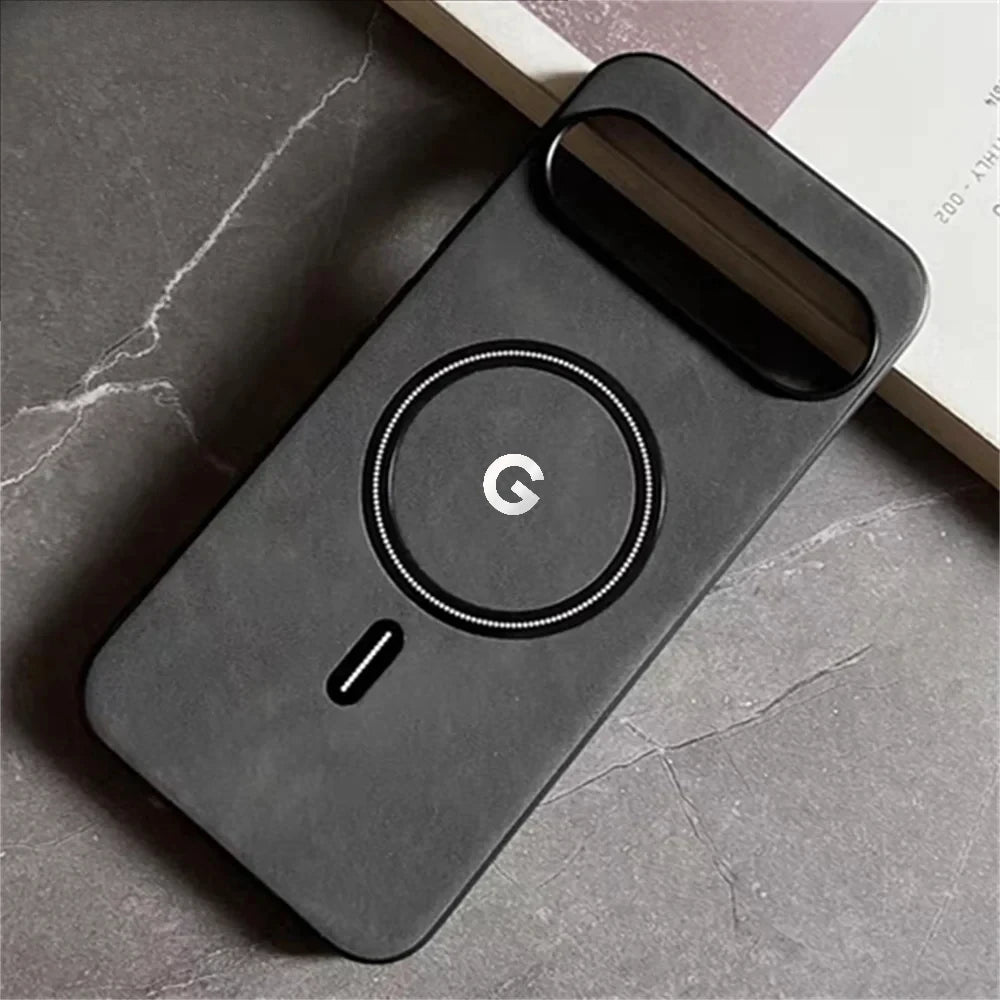 Luxury Business Leather Phone Case For Google Pixel 11 10 9 8 7 Pro XL 8A 7A For Magsafe Magnetic Wireless Charger Protect Cover
