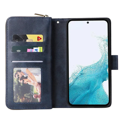 For Samsung S25 S24 S23 S22 S21 S20 FE 5G Zipper Wallet Leather Case For Samsung Galaxy S26 Ultra Note 20 10 Lite S9 Plus Etui