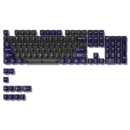 115 Keys Black Transparent Clear Keycaps Crystal Ceramic PC Keycap RGB Shine Through Key Cap MDA Profile for MX Switch Keyboard