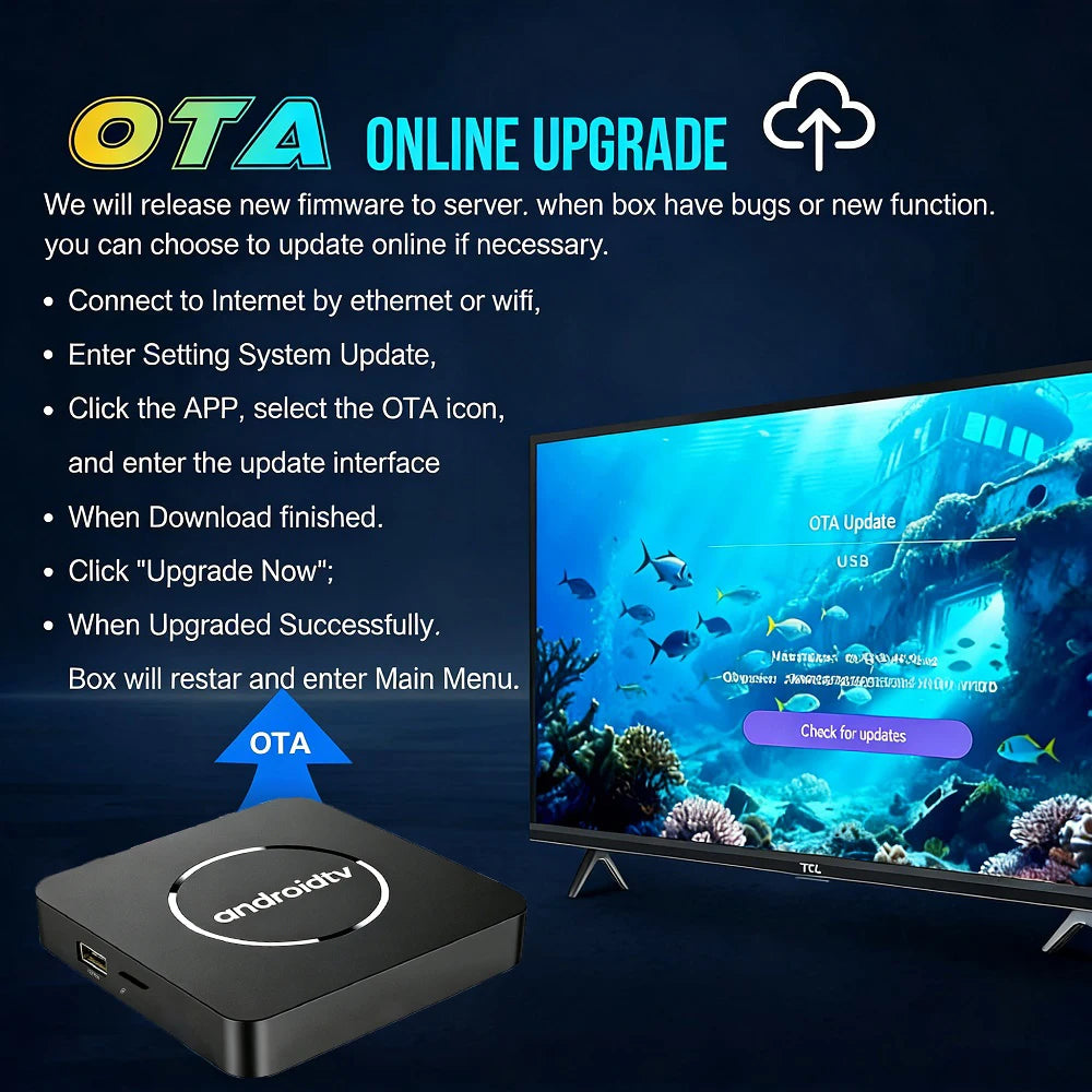 Android TV Box Q10 Android 16 Dual Wifi 2.4G&5G Google Voice Ram 4GB 8GB Rom 64GB 128GB Media player 3D 8K Video 4K Set Top Box