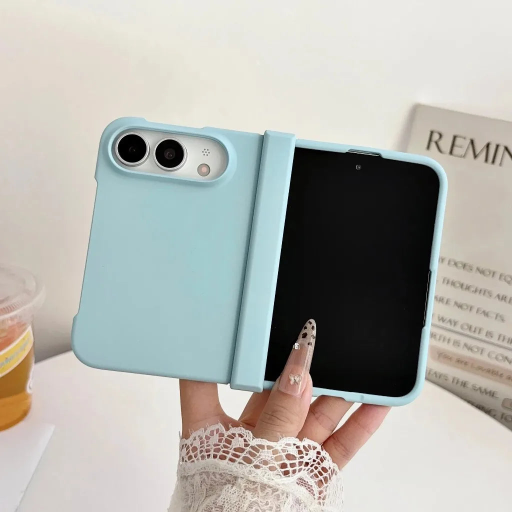 Candy Colorl Hard Shell PC Hinge Protection Shockproof Phone Case For iPhone Duo 2026 Bumper Protective Front and Back Cover