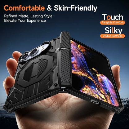 Case For iphone Duo，Magnetic Magsafe Anti Drop Kickstand Central Axis Slim Fit Protection Cover phone accessories