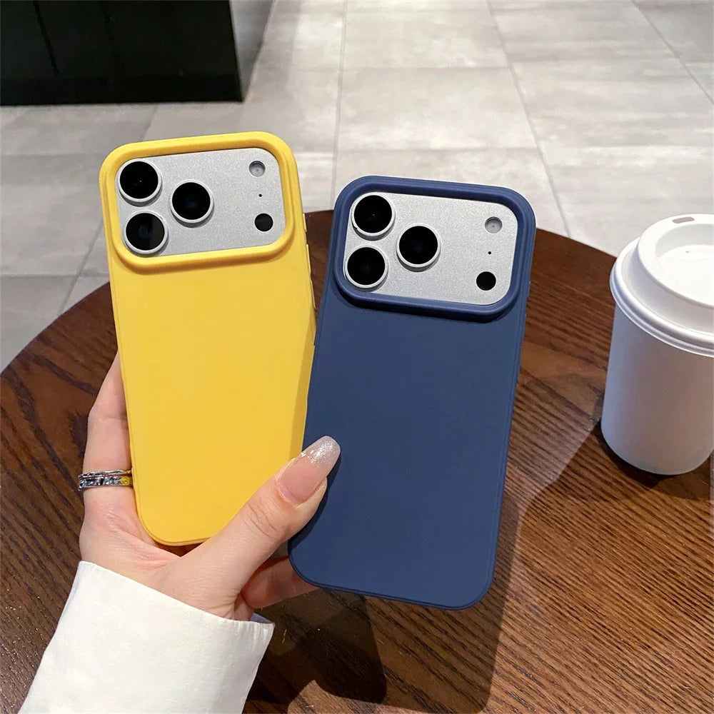 Office Frosted Plain Phone Case for Apple IPhone 17 Air 16 Plus 15 14 13 12 Pro Max Silicone Soft Protective Back Cover