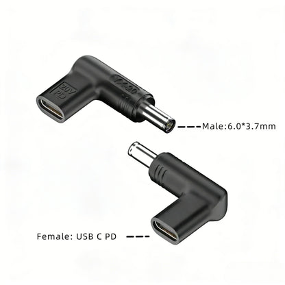 PD 100W Type C to Universal Laptop Charger Converter for Asus Lenovo Hp Dell Acer Samsung USB C Fast Charger Adapter Connector