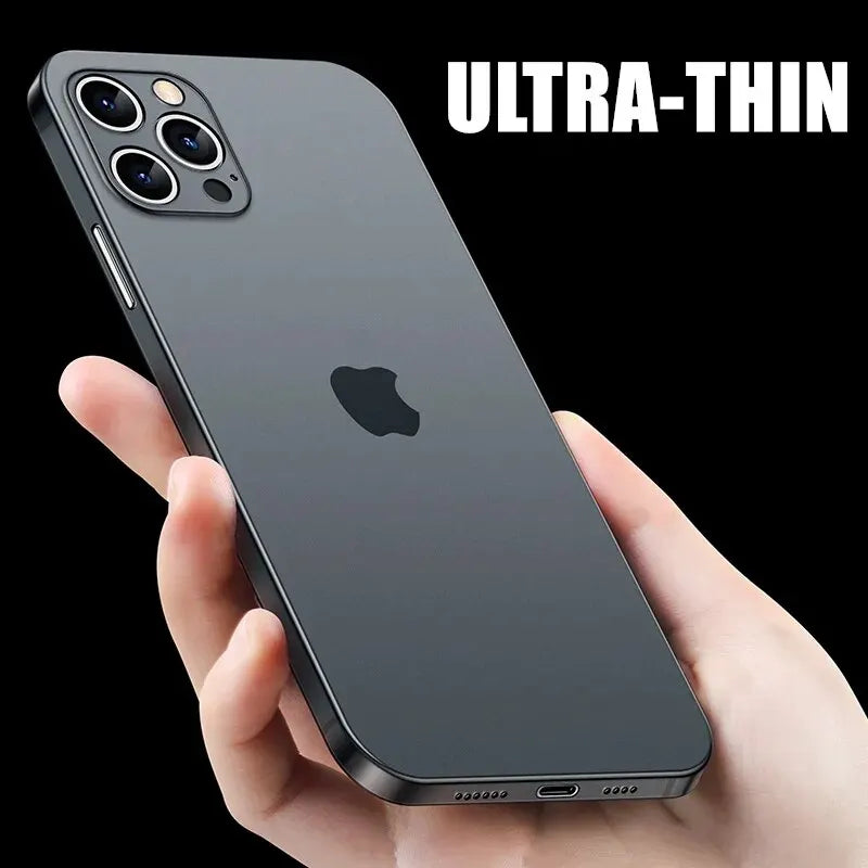 For Iphone 11 12 13 14 15 16 17 Air plus Pro Max Mini X Xr XsMax 0.2MM Thickness Slim Cover Cases Ultra Thin Matte Phone PP Case