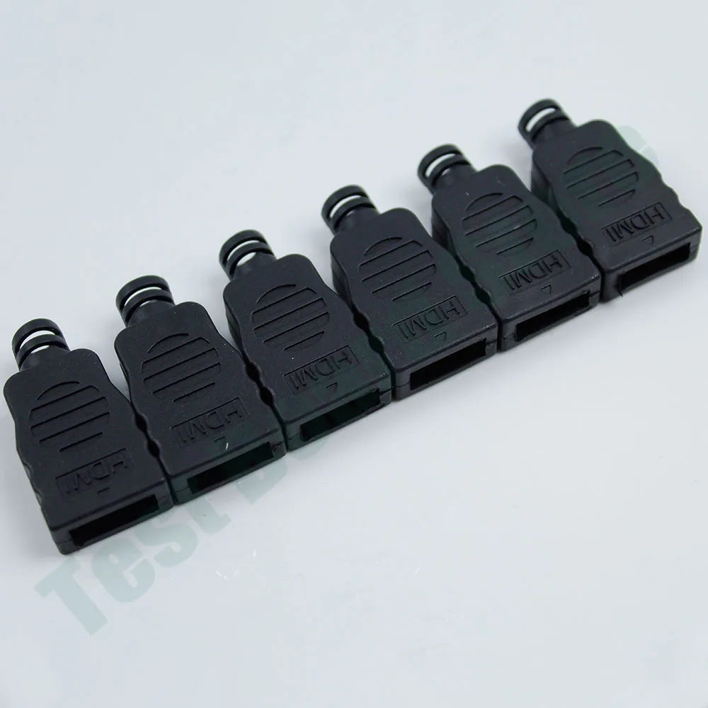 1Pce HDMI 19P Gold-Plated Soldering Male High-Definition Data Cable Connector with Plastic Shell Soldering Cable Connector
