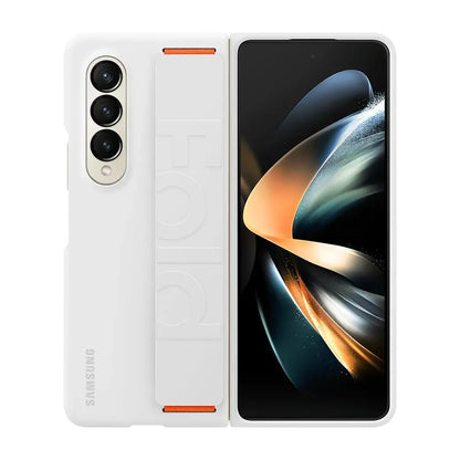 Original Liquid Silicone Case with Wrist Strap for Samsung Galaxy Z Fold4 Anti-Drop  Anti-Slip Protective Cover Genuine EF-GF936