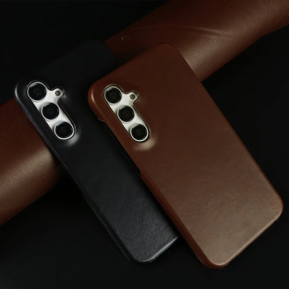 Handmade Genuine Leather Case For Samsung Galaxy S23 FE S20 S20FE 5G S22Plus S21 Aesthetic Vintag Pattern Phone Shell Back Cover