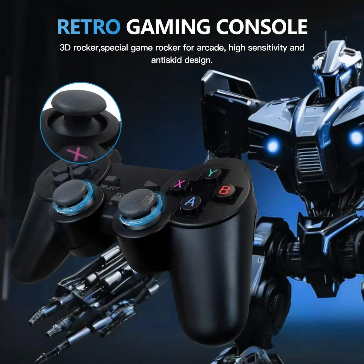 M8 Video Game Consoles 4K HD Output Retro Game Stick 20000+ Classic Games 23+ Emulators 2.4G Double Wireless Controller For Kids