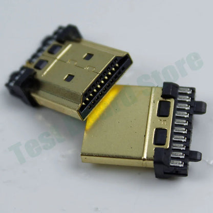 1Pce HDMI 19P Gold-Plated Soldering Male High-Definition Data Cable Connector with Plastic Shell Soldering Cable Connector