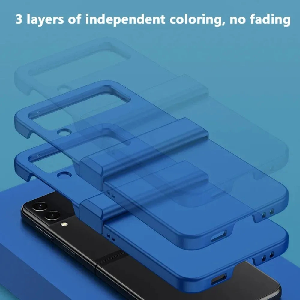 Luxury Ultra Slim Hard Folding Phone Case for Samsung Galaxy Z Flip 8 7 FE 6 5 4 3 Shockproof Foldable Skin Feel Protector Cover