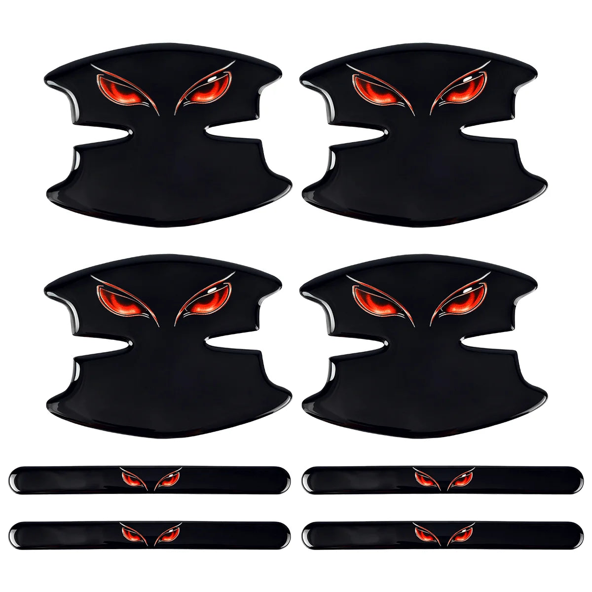 8Pcs Universal Car Door Handle Bowl Anti-Scratch Stickers Evil Eye Pattern Protector Decals For Sedan SUV Pickup Auto Accessorie