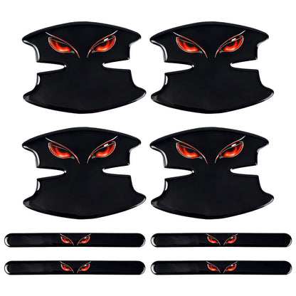 8Pcs Universal Car Door Handle Bowl Anti-Scratch Stickers Evil Eye Pattern Protector Decals For Sedan SUV Pickup Auto Accessorie
