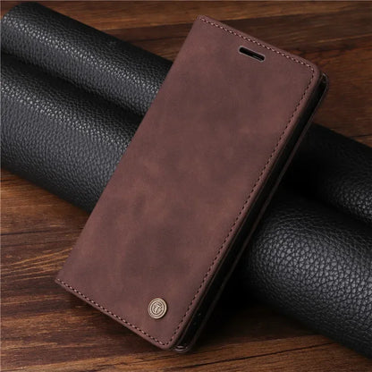 Leather Flip Phone Case For Samsung Galaxy S10 Plus S20 S21 FE S22 S23 S24 S25 S26 Ultra Note 20 Ultra Luxury Wallet Cover