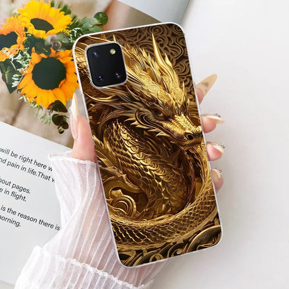 For Samsung Galaxy Note 10 Lite Case SM-N770F Luxury Flowers Painted Cover Soft Silicone Case For Samsung S10 Lite SM-G770F Bags