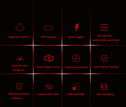 ZUOYA HE65 Wired Magnetic Axis Mechanical Keyboard 8k Fast Trigger RGB Backlight E-Sports Gaming Customized Keyboard