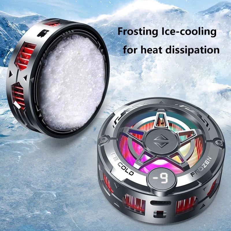 Lenovo Portable Mobile Phone Cooler Gaming Cooling Tool Magnetic Back Cover Clip Digital Display RGB Lights For Android iOS