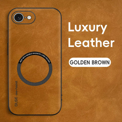 Magnetic Retro Leather Soft Case For iPhone 16E 17E iPhone16E iPhone17E 5G Wireless Charging Phone Case Cover