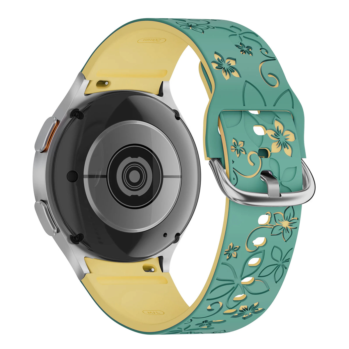 Silicone Band for Samsung Galaxy Watch 7 6 5 4 FE/5Pro 45mm No Gaps Sport Correa Engraved Galaxy Watch6 Classic 43mm 47mm Strap