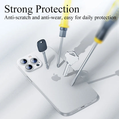 0.3mm Ultra Thin Back Cover Case For iPhone 13 12 Mini 11 Pro SE 2022 2020 Transparent Matte Hard Cover Soft Slim Shell Fundas