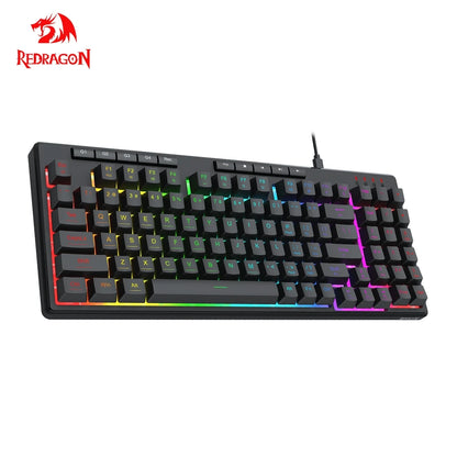 REDRAGON SHIVA K517 RGB USB 94 key Wired Membrane RGB Gaming Keyboard for PC Computer Laptop Gamer Detachable Cable