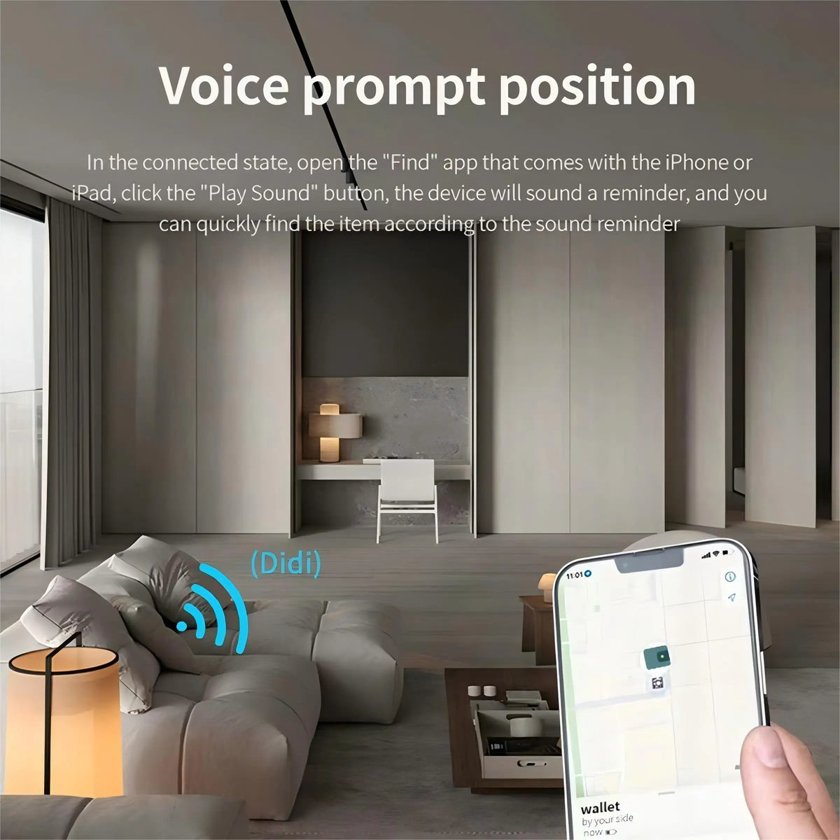 Android  with Google Find My App Wireless Charging Tracking Location Wallet Tracker Card - Waterproof GPS Locator