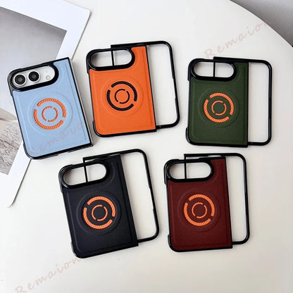 Fashion Magnetic Tech Fabric Phone Case For iPhone DUO 18Fold Magsafe Official Shockproof Protector Cover 18DUO