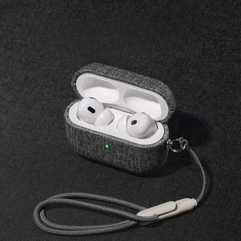 cloth grain Case For AirpPods Pro 2 Case for Airpods 4 3 AirPods 1/2 cover  Bluetooth Earphone Accessories Protect Machine ﻿