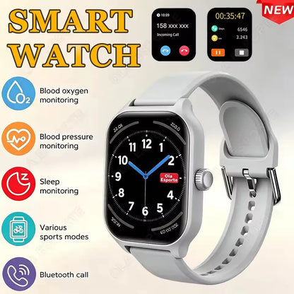 Smart watch with full touch screen, call, message reminder, music control and other functions, compatible with iPhone/android mo