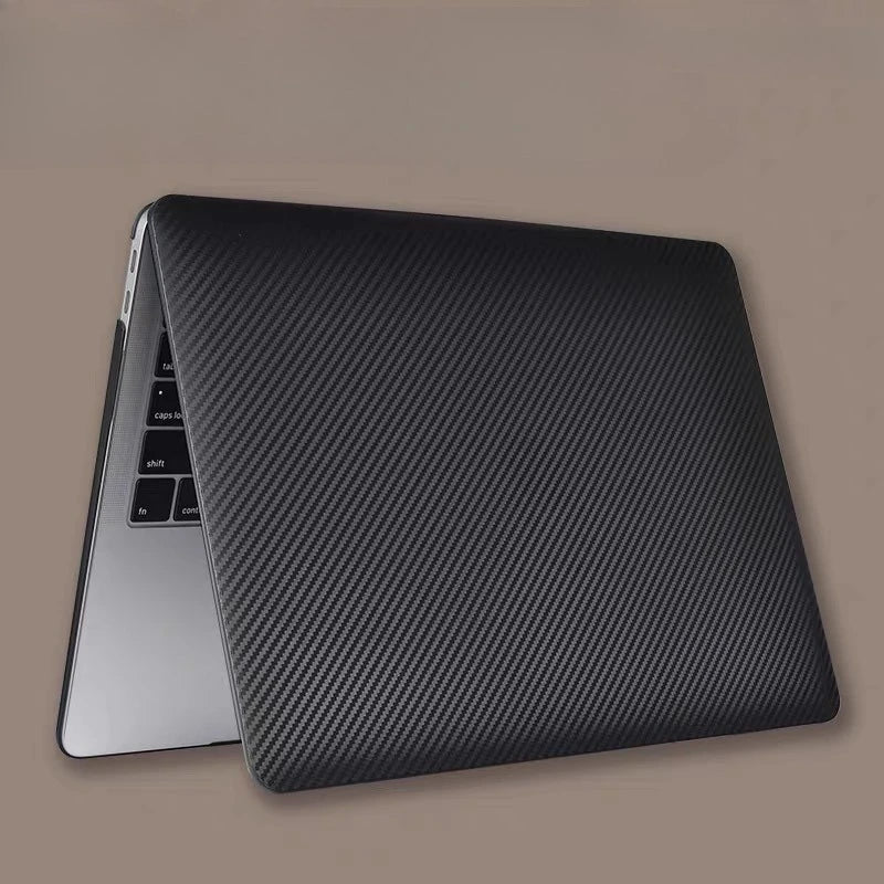 Carbon Fiber Texture Laptop Case For Macbook Air Pro M5 M4 M3 M2 M1 13 14 15 16 Inch 2026 2025 2024 2023 2022 2021 2020 Cover