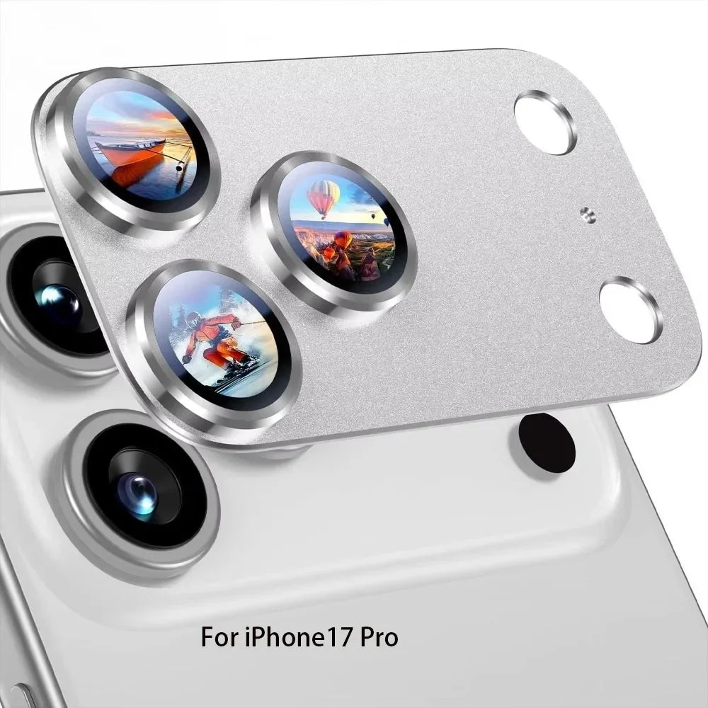 Metal Tempered Glass Lens Protector Orange Full Cover Back Camera Protective Film Anti Scratch for iPhone 17Pro/17 Pro Max