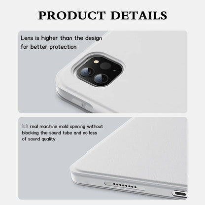 For 2024 iPad Case Air 11/13 M2 Pro 11/13 M4 for iPad Air 4 Air 5 Pro 11/12.9 iPad 5/6/7/8/9/10th Acrylic Clear Y-Fold Stand
