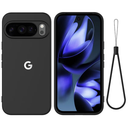 Fashion Liquid Silicone Case For Google Pixel 11 10 9 8 Pro XL 10a 9a 8a Shockproof Soft TPU Protection Cover With Lanyard Strap