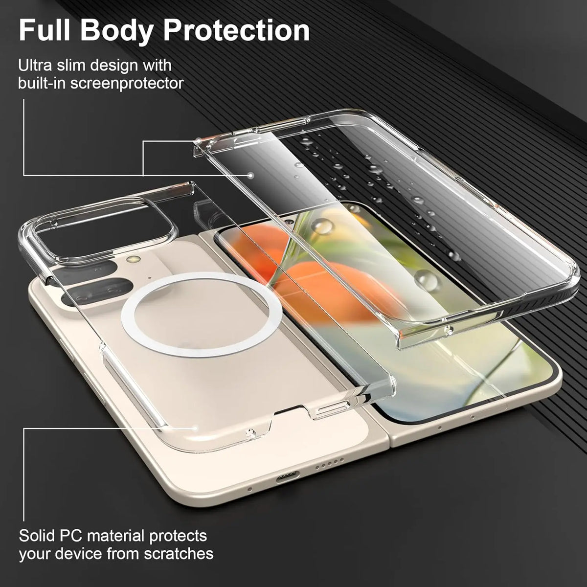 Case for Google Pixel 10 9 Pro Fold for Magsafe Magnetic Wireless Charge Clear Thin Hard PC Phone Case with for Pixel 9 Pro Fold
