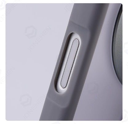 Matte Translucent Magnetic Ring Bracket Bumper Case For iPhone 17 Pro Max 16 15 14 13 12 Shockproof Stand Cover For Magsafe