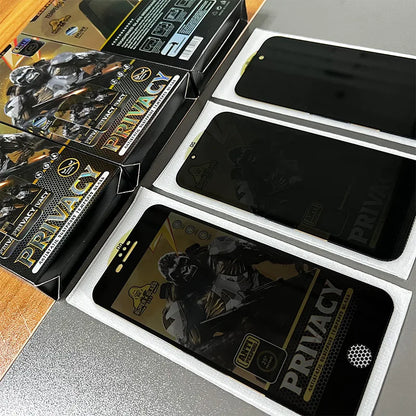 10pcs Super Privacy OG Tempered Glass Screen Protector Film Anti Spy For iPhone Duo 18 Pro Max 17 Air 17E 16 Plus 15 14 13