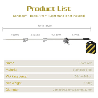 2/2.9M Tripod Super Stable Big Tripod Foldable Light Stand Lifting Frame Wheels Photography Softbox Photo Studio Stainless Steel