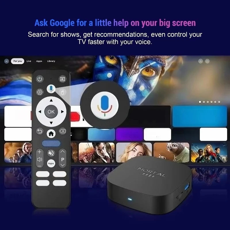 Android 16 Smart TV Box 8GB 128GB Rockchip RK3518 WIFI6 BT 5.4 UI Interface 8K HD Media Player Voice Assistant Set Top Box IPTV