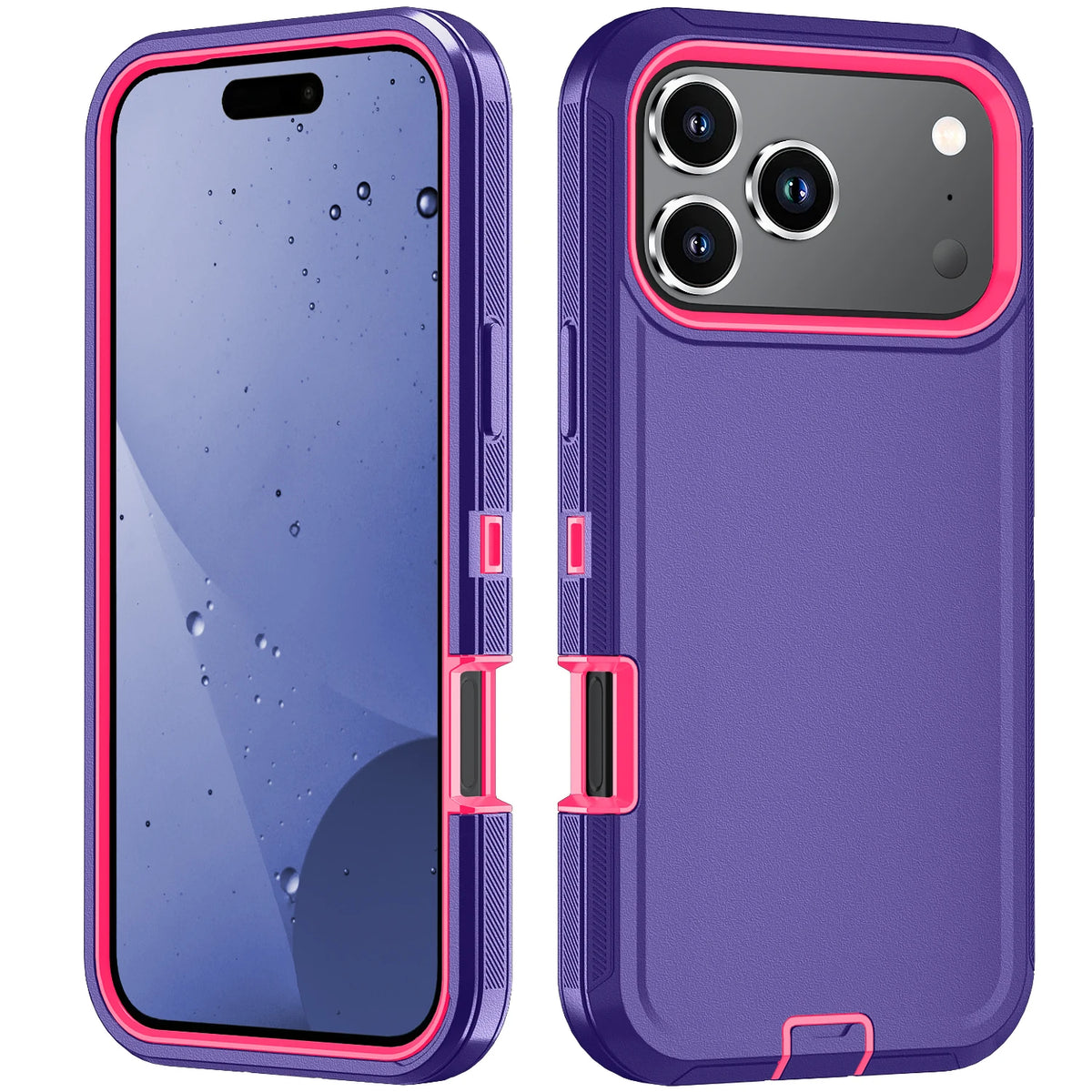 Armor Shockproof Defender Phone Case For iphone 11 12 13 14 15 16 17 18 Pro Plus Max 16E Hard PC+TPU Anti Fall Protective Cover