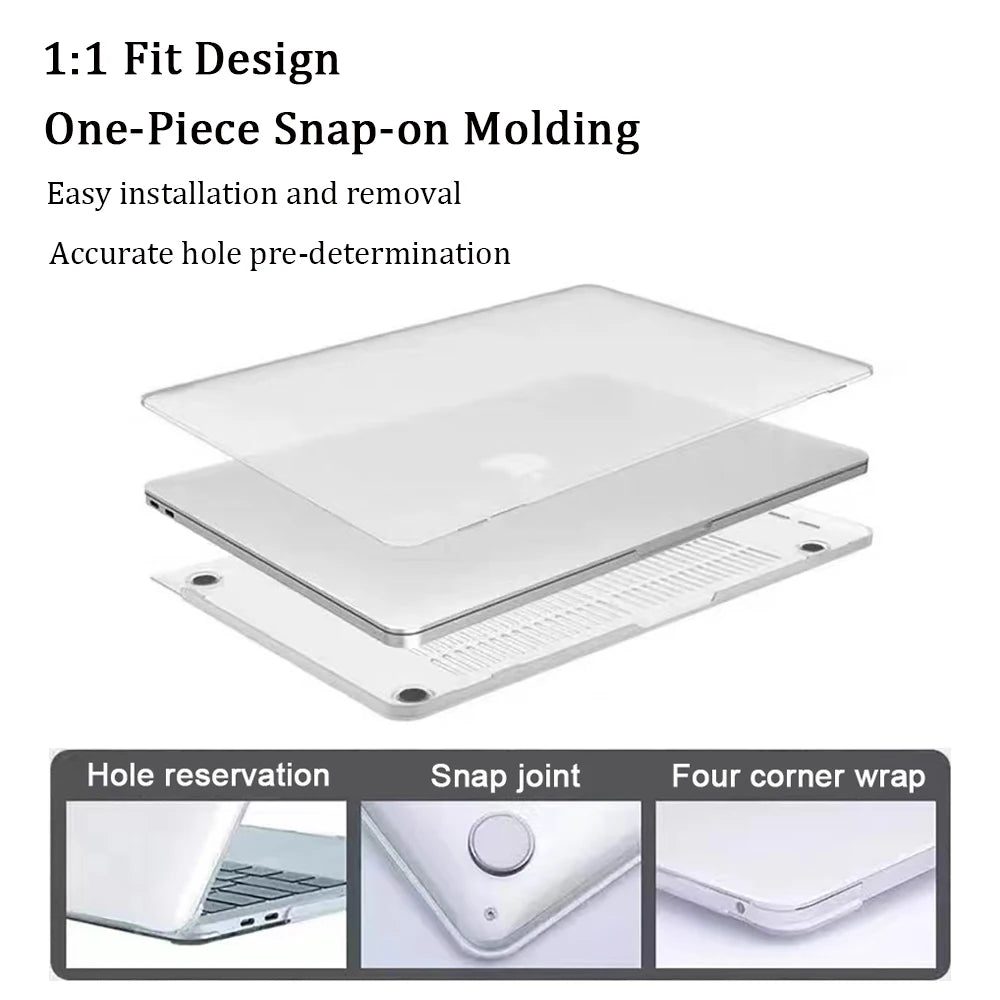 Laptop Cases For Macbook Pro 14/16 Pro/Max M5 Chip 2026 Case ,For Macbook Air 13.6 M5 M4 M3 M2 2026-2022 Cover,Crystal Clear