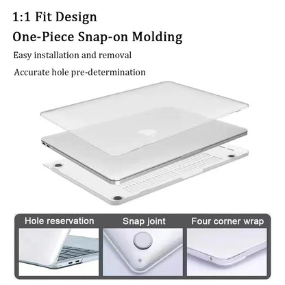 Laptop Cases For Macbook Pro 14/16 Pro/Max M5 Chip 2026 Case ,For Macbook Air 13.6 M5 M4 M3 M2 2026-2022 Cover,Crystal Clear