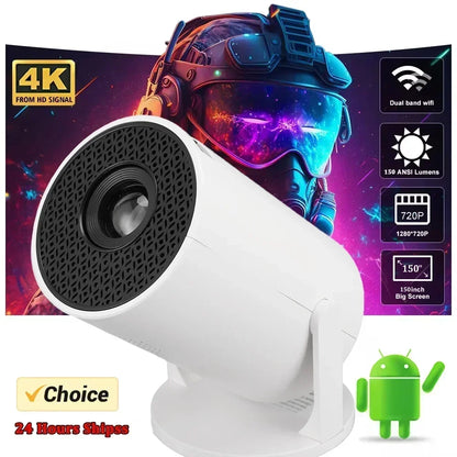 2026New Mini HY300 Projector 4K Android 11 Wifi6 290ANSI Allwinner H713 BT5.0 1080P 1280*720P Cinema Outdoor Portable Projetor ﻿
