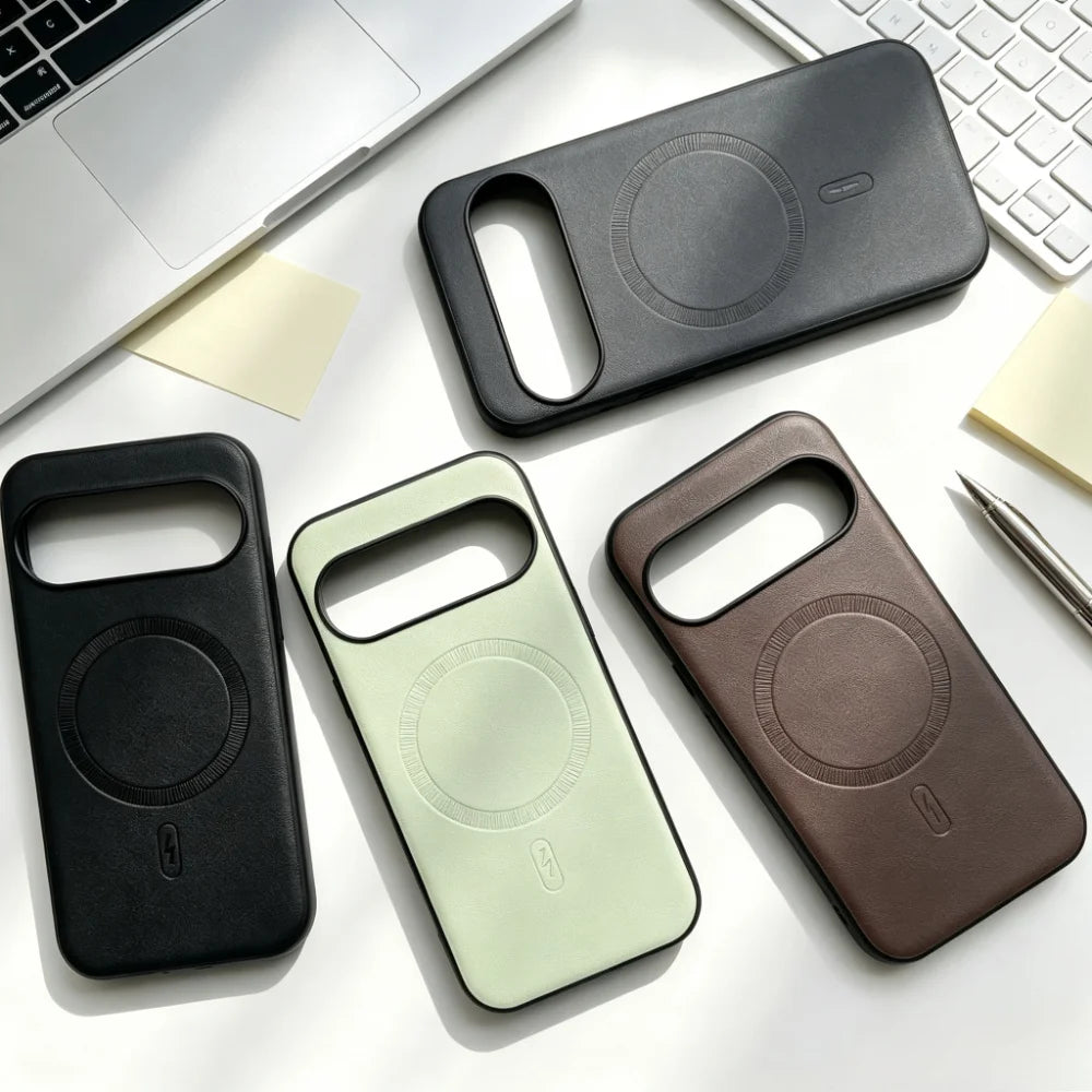 Business Luxury Leather Phone Case For Google Pixel 11 Pro XL 8 9 10 Pro 10A 9A 8A For Magsafe Skin Feel Anti-drop Protect Cover